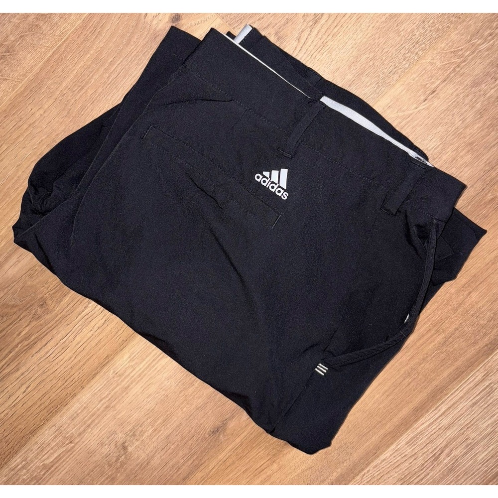 Adidas 365 Men's Golf Pants 42x32 Black Stretch Waistband